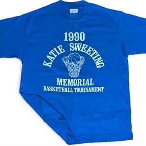 Vintage 90's Basketball T-Shirt Hef-T by Tee Jays Made In USA Size L Single Stit